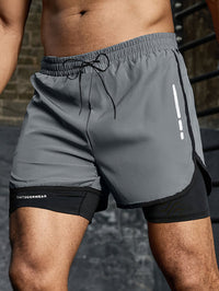 2-in-1 Swim Trunks - Quick-Drying - Double Layer
