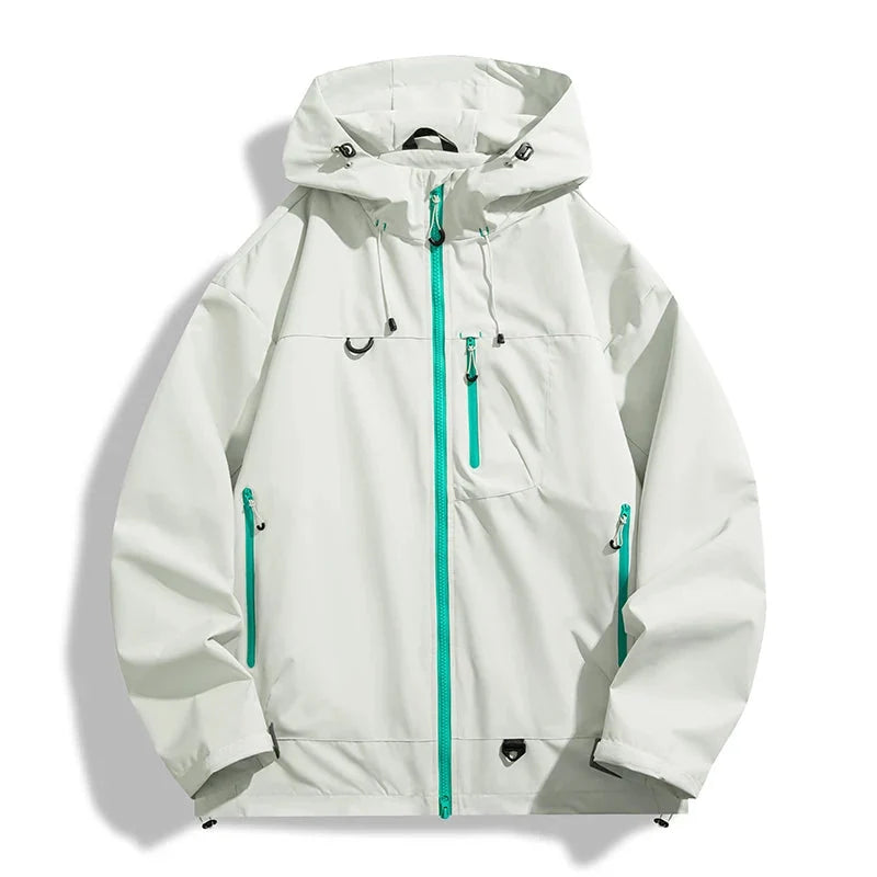 Unisex Rain Jacket - Waterproof & Windproof - Adjustable Hood