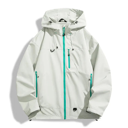 Unisex Rain Jacket - Waterproof & Windproof - Adjustable Hood