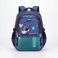 Kids Backpack for Boys - Astronaut Print - Three Zipped Compartments