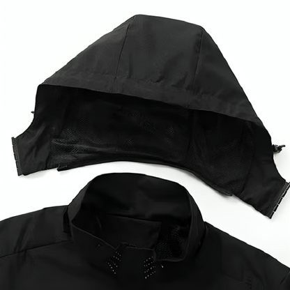 Men's Rain Jacket - Waterproof with Sealed Seams - Adjustable Hood