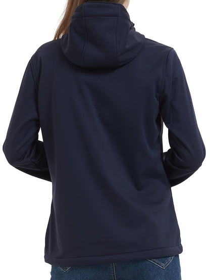 Women's Softshell Jacket - Fleece-Lined & Windproof - Adjustable Hood