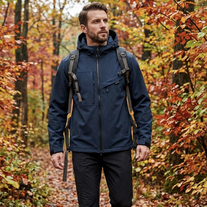Men's Rain Jacket - 8,000mm Waterproof & Packable - Adjustable Hood