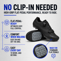 Cycling Shoes - Flat Pedal Bike Shoes with Dial - No Clip-In