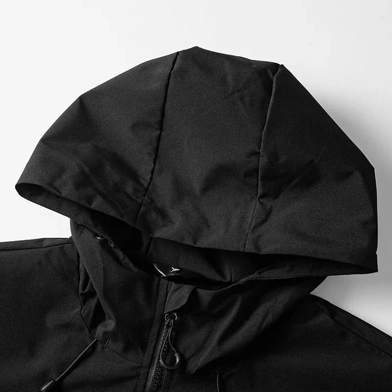 Unisex Rain Jacket - Waterproof & Windproof - Adjustable Hood
