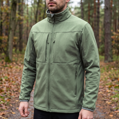 Softshelljacke Herren mit Fleecefutter wasserabweisend