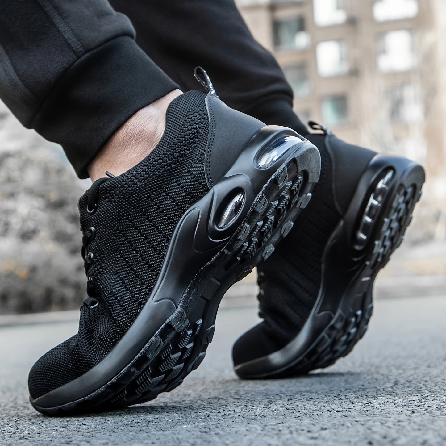 Steel Toe Shoes - Air Cushion Work Sneakers - Breathable & Puncture-Proof
