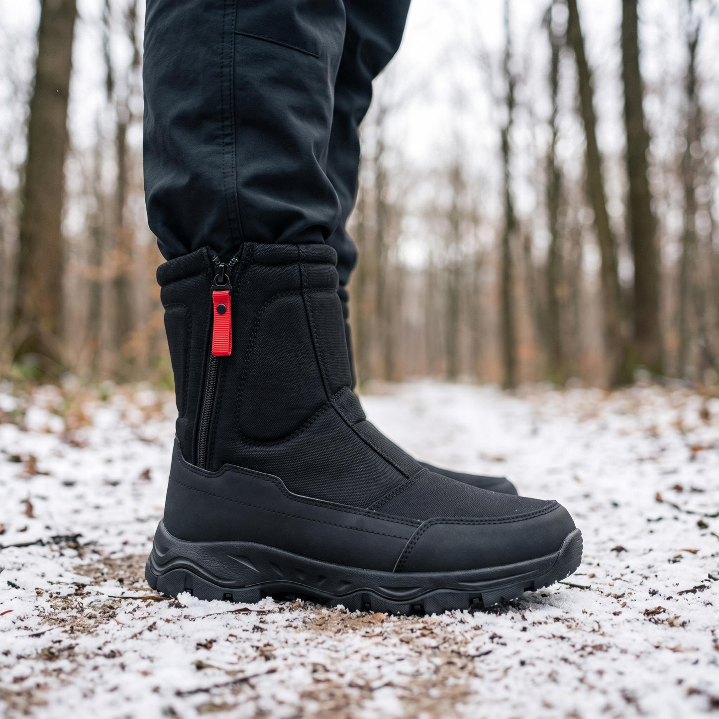 zip up winter boots men