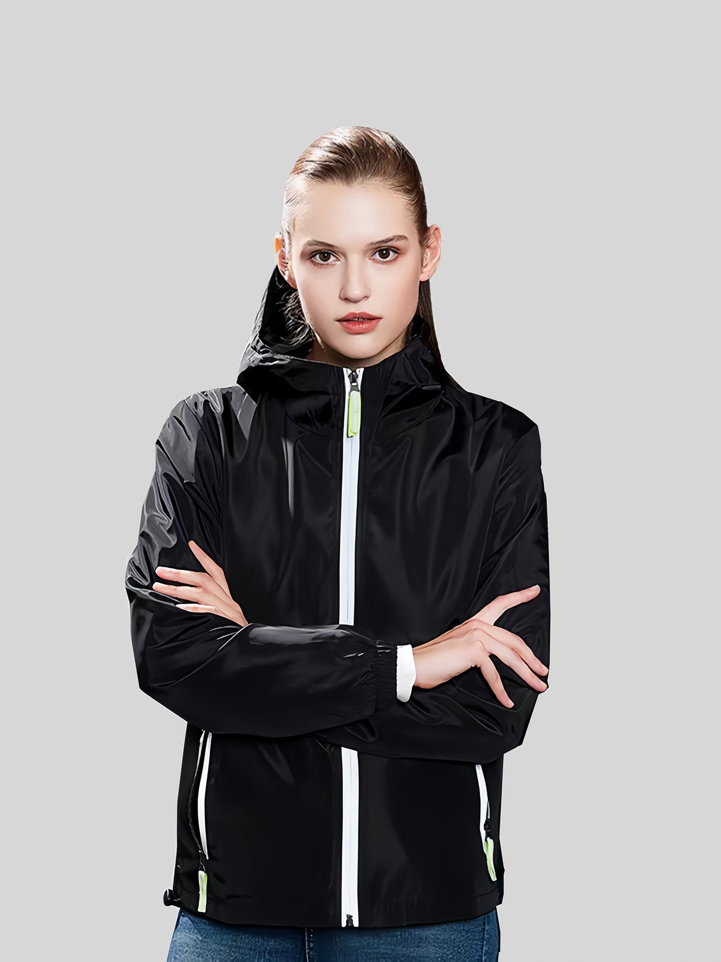 Women's Windbreaker Jacket - Windproof & UV Protection - Ultra-Light Packable