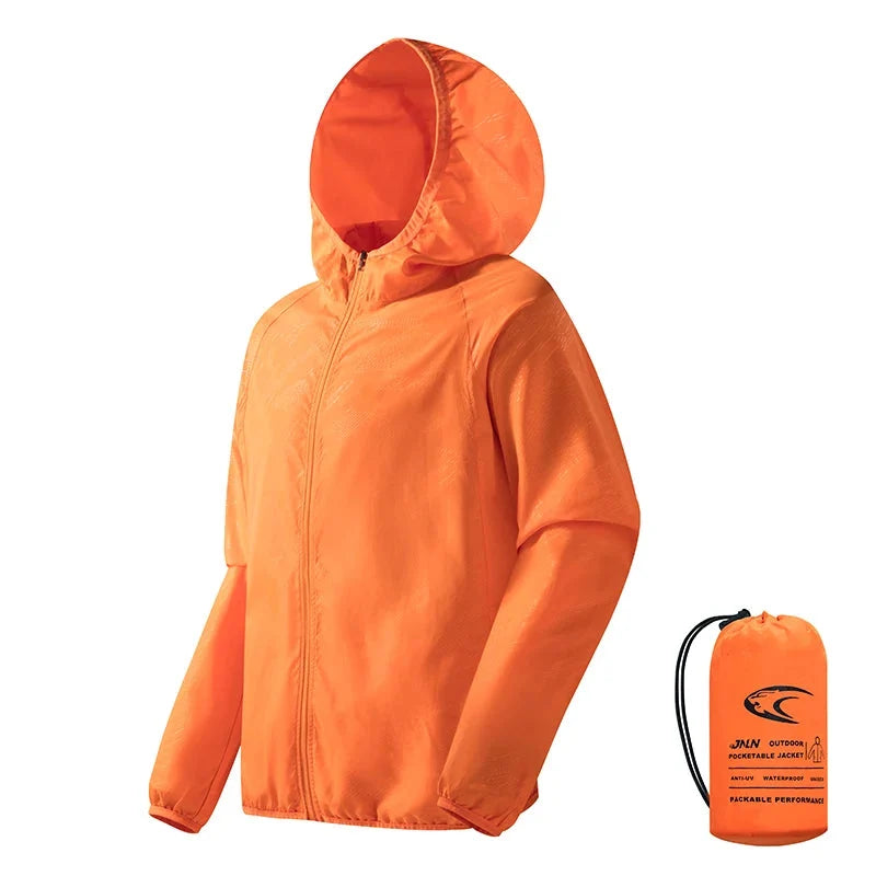 Windbreaker Jacket - Lightweight & Water-Repellent - Packs Into Its Own Pouch