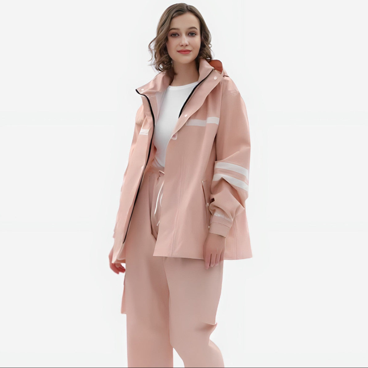 Women's Rain Suit - Waterproof 2-Piece Set - Reflective Trim