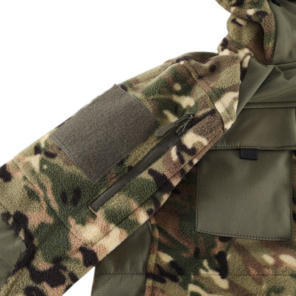 Men's Fleece Jacket - Hooded Tactical Softshell - Camo & Solid Colors