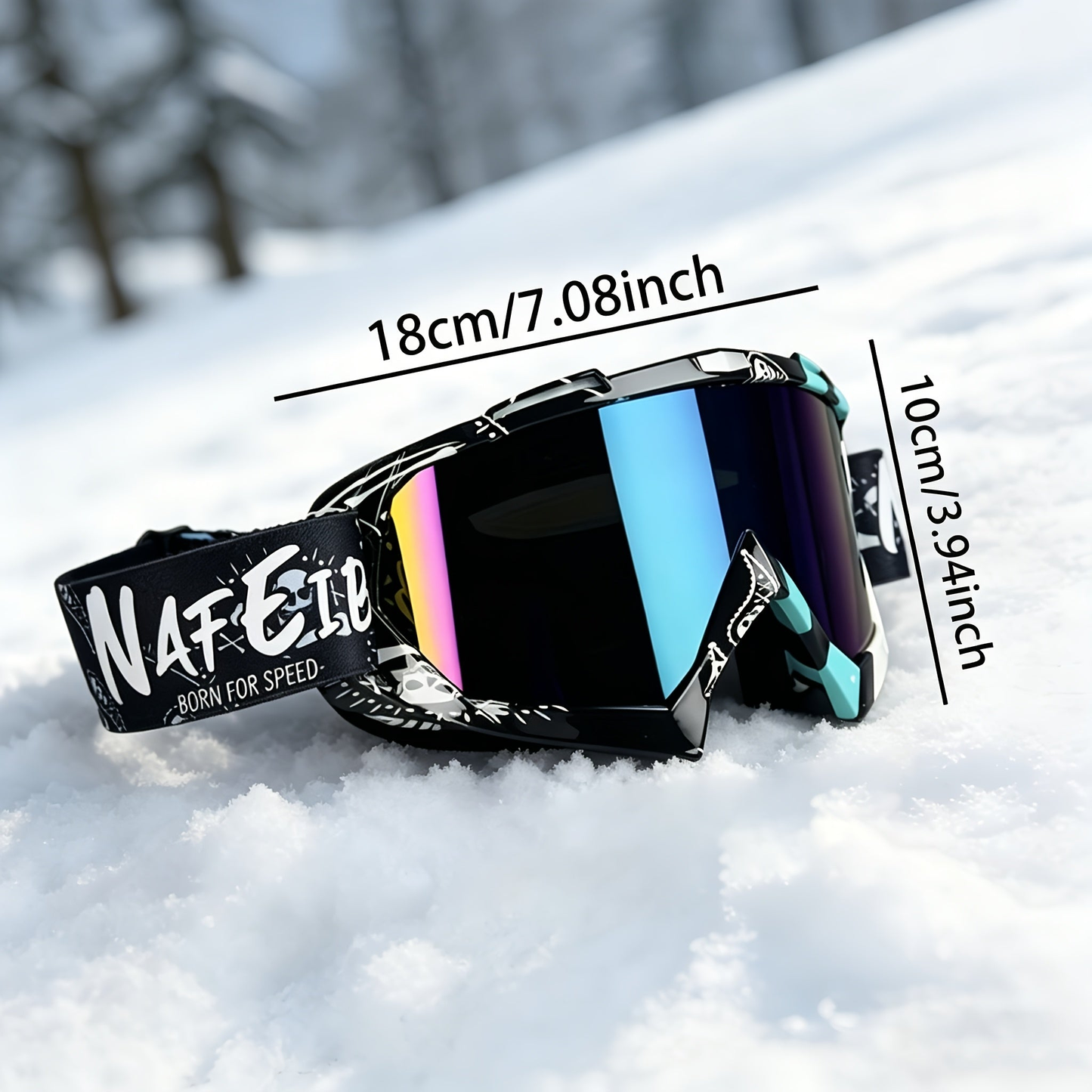 mirrored ski goggles