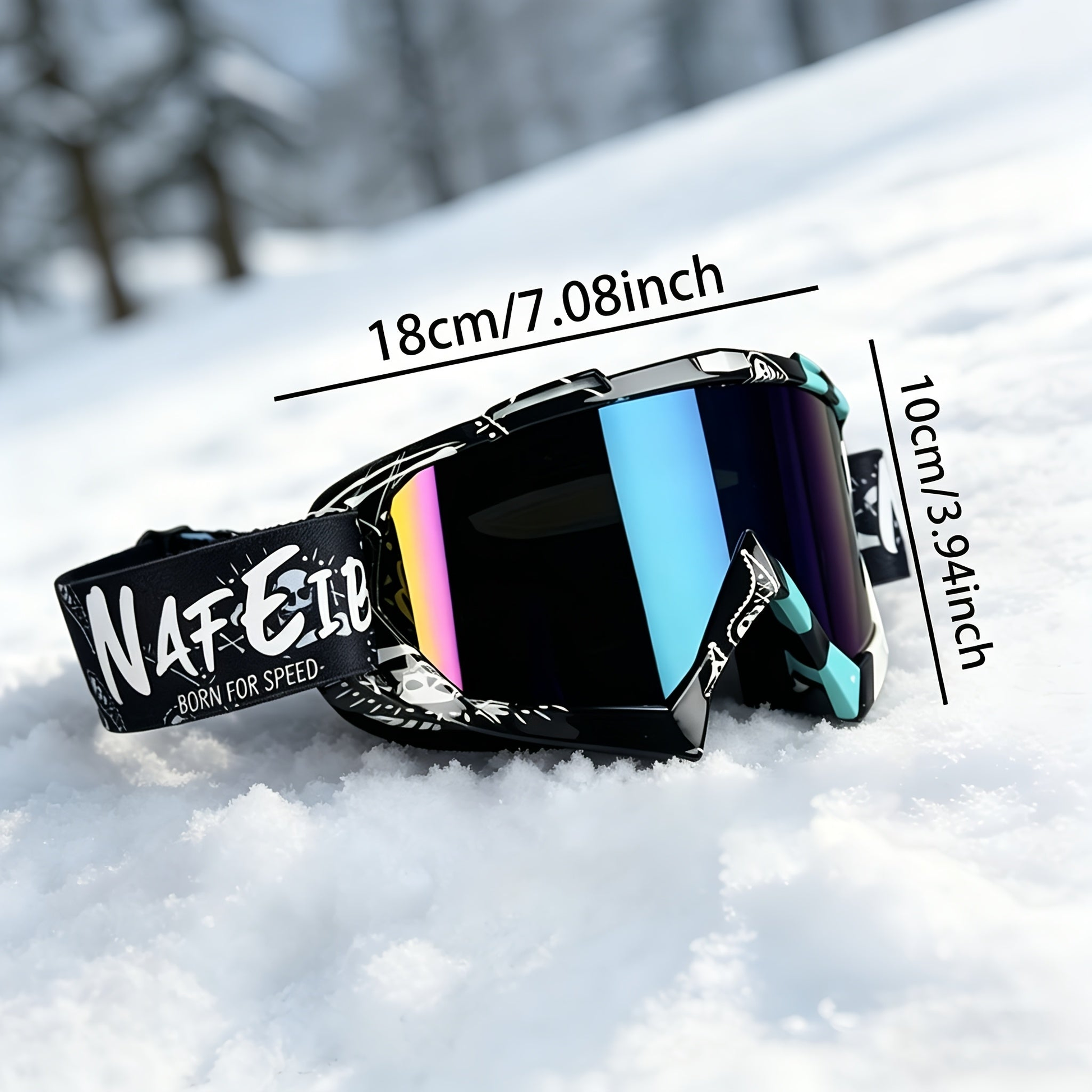 mirrored ski goggles