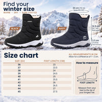Men's Winter Boots - Plush Lined Snow Boots - Side Zip & Non-Slip Sole