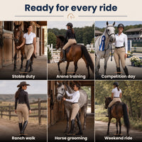 Women's Riding Breeches - Two-Tone Stretch Breeches - Zip Pockets