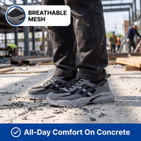 Safety Shoes - Lightweight Puncture-Proof Work Sneakers - Non-Slip