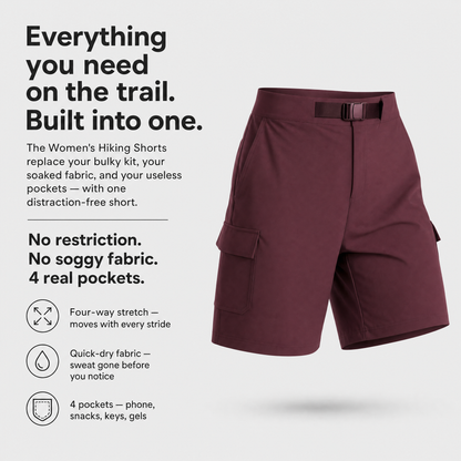 Women’s Hiking Shorts - Breathable Stretch - Quick-Dry