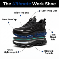Steel Toe Sneakers - Lightweight Orthopedic Work Shoes - Non-Slip