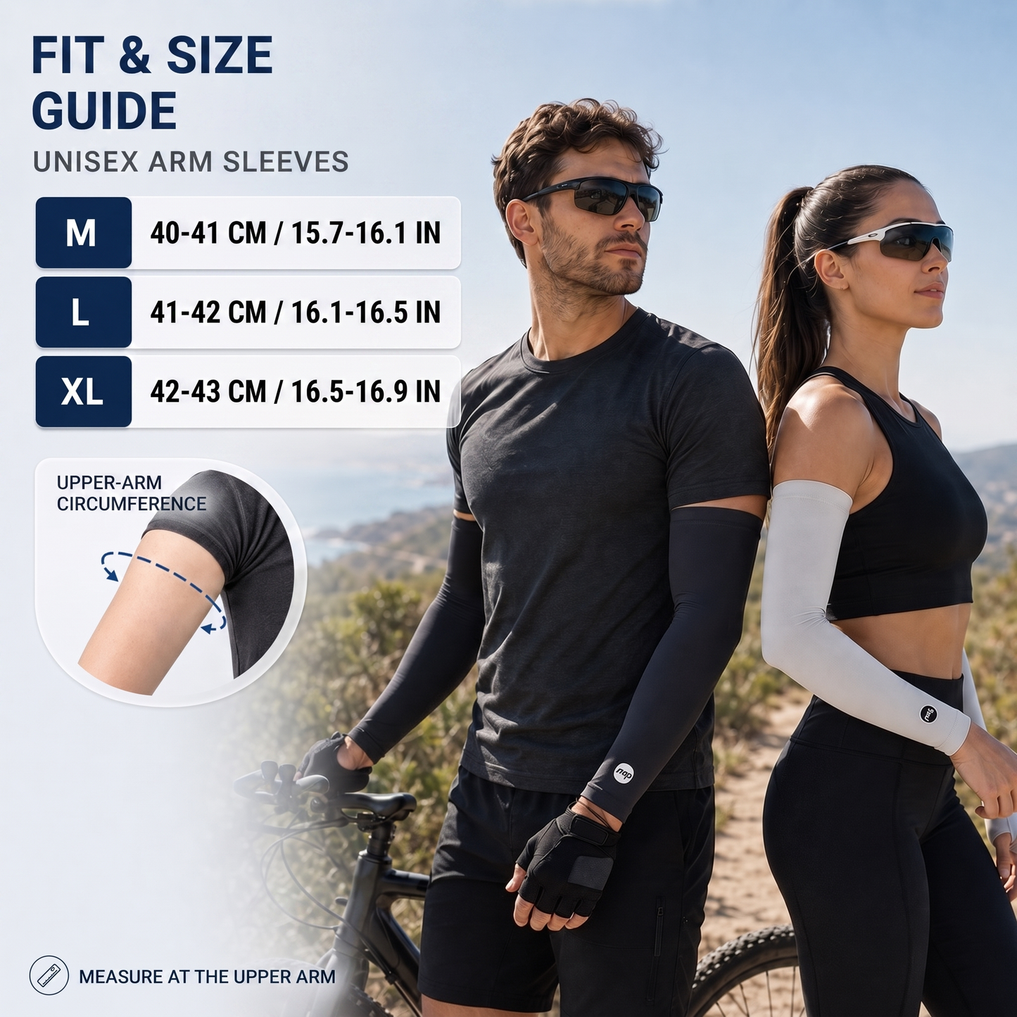 uv protection arm sleeves - product infographic