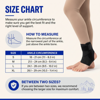 Ankle Brace - Adjustable Foot Drop Support - Low-Profile Fit