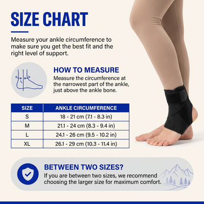 ankle brace - product infographic