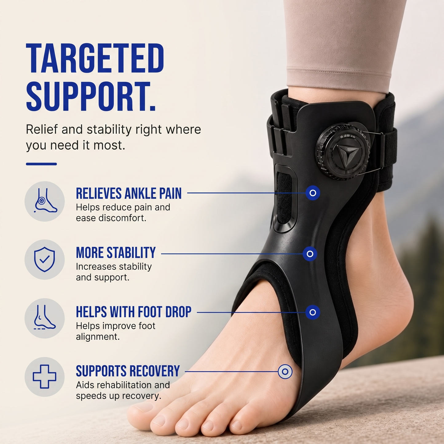 ankle brace - product infographic