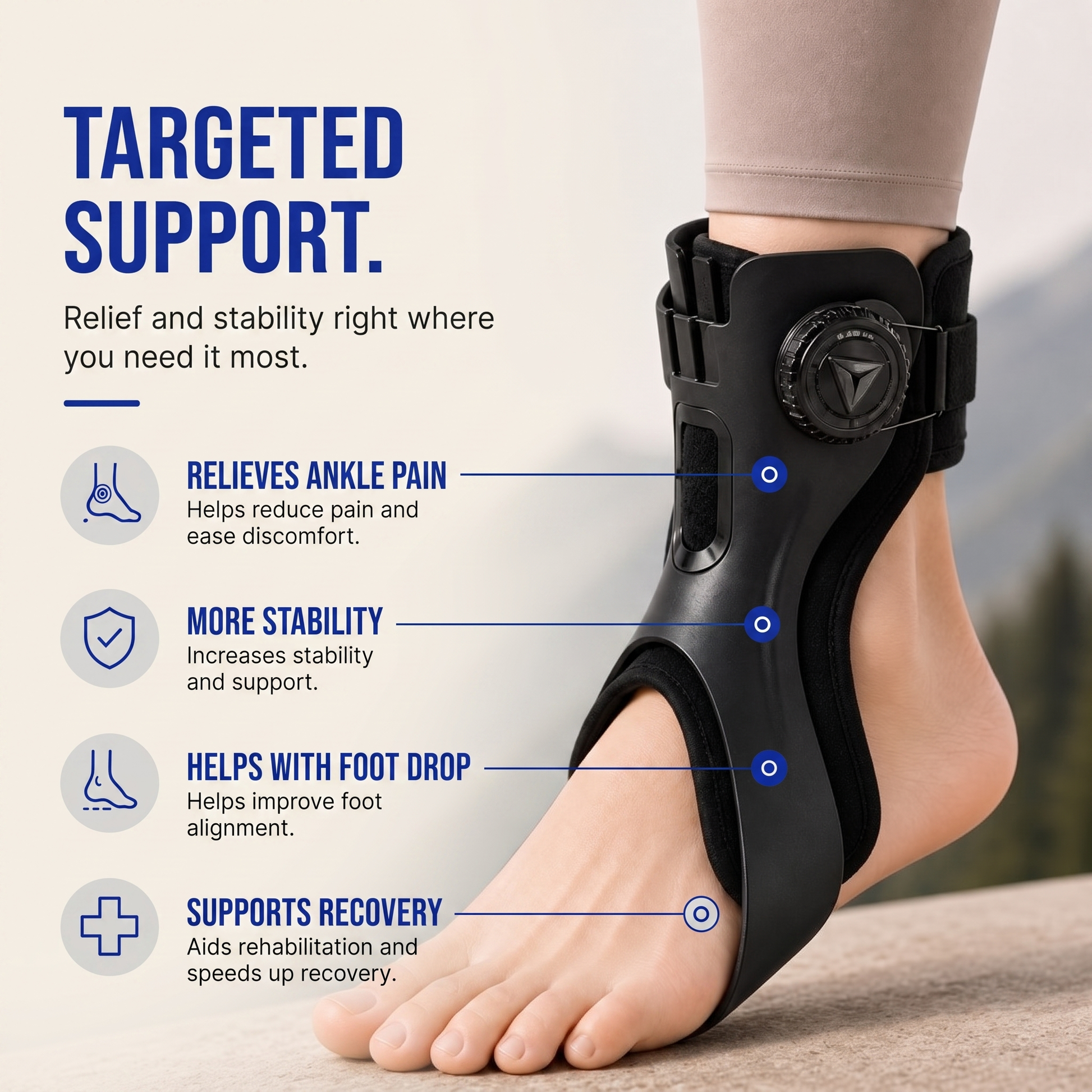 ankle brace - product infographic