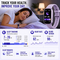 Smart Watch - Fitness Tracker with 7-Day Battery - Waterproof