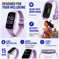 Smart Watch - Fitness Tracker with 7-Day Battery - Waterproof