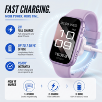 Smart Watch - Fitness Tracker with 7-Day Battery - Waterproof