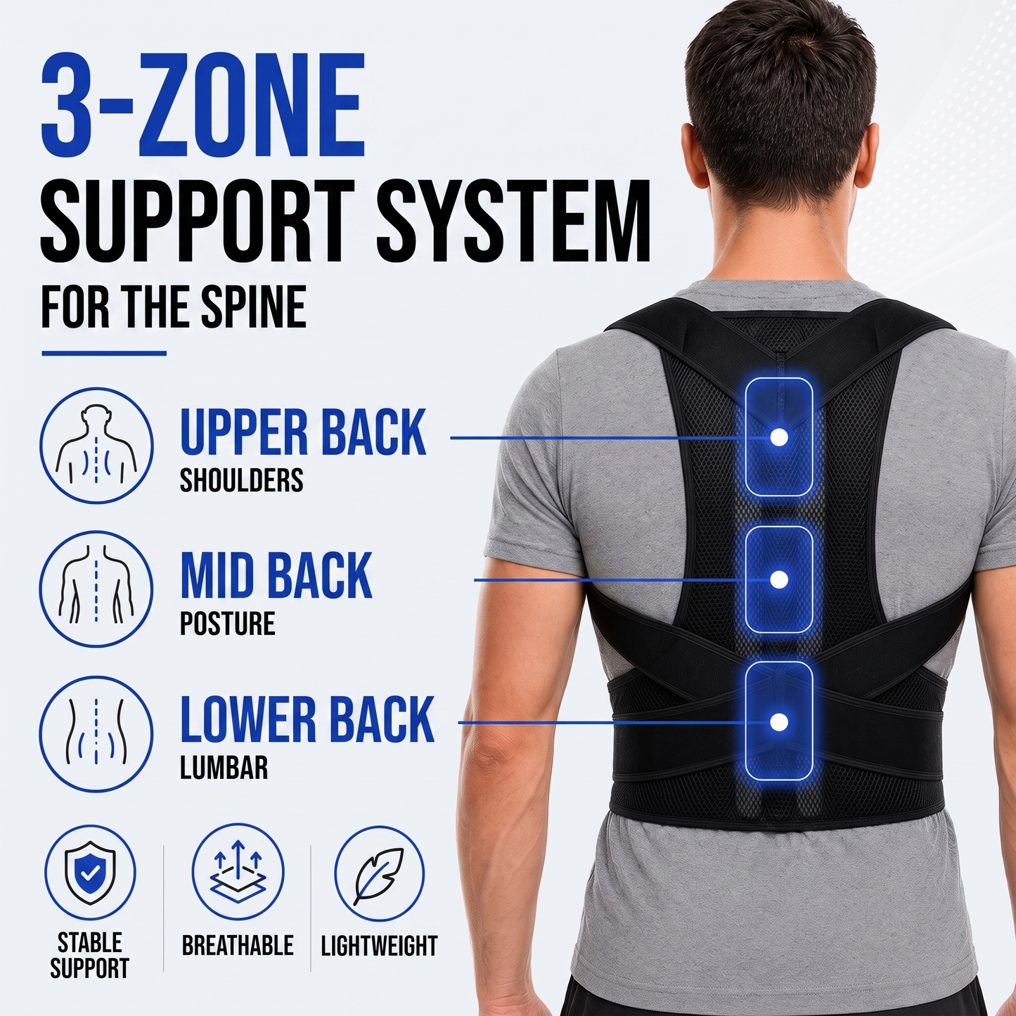 posture corrector - product infographic