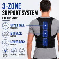 Posture Corrector - Adjustable Upper Back Brace - Breathable