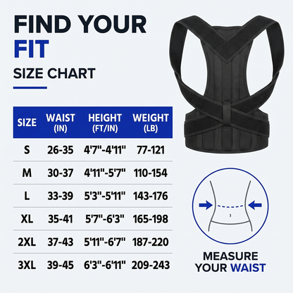 posture corrector - product infographic
