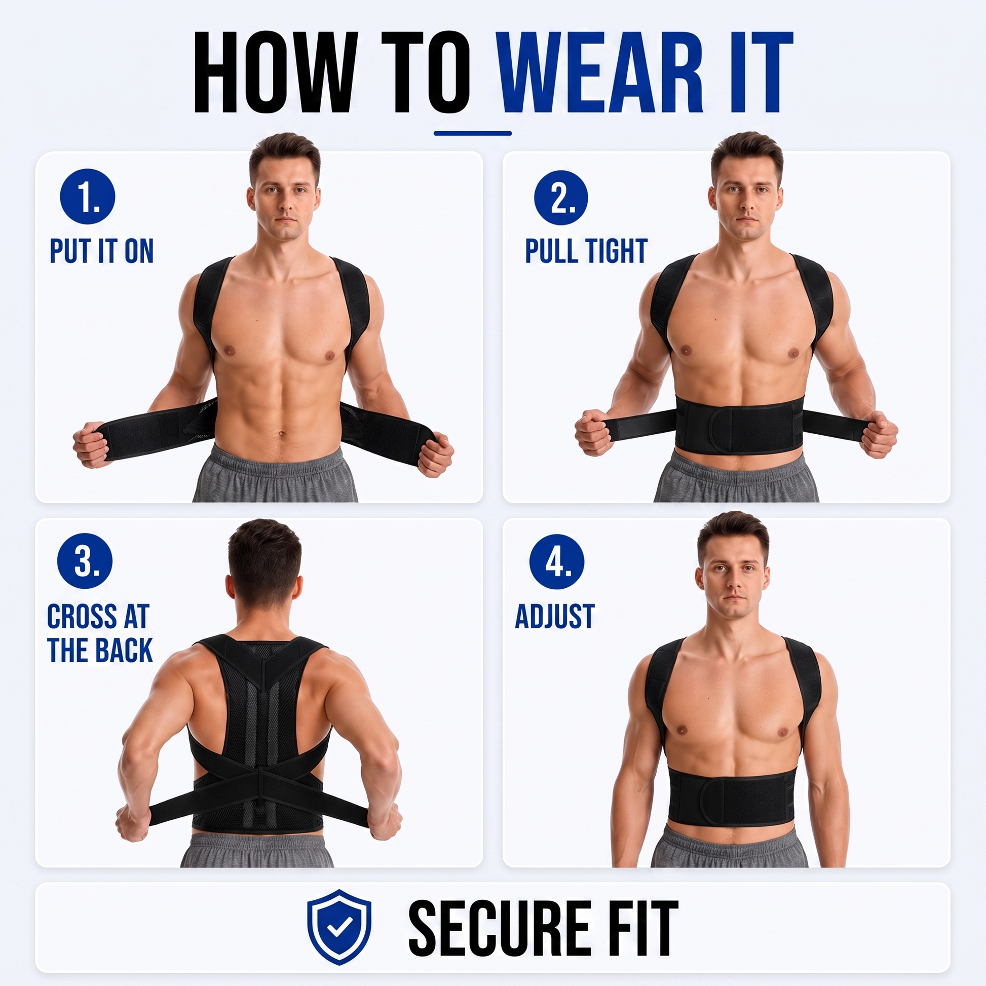 posture corrector - product infographic