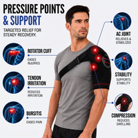 Shoulder Brace - Adjustable Rotator Cuff Support - Compression