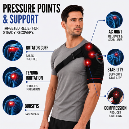 shoulder brace - product infographic