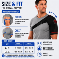 Shoulder Brace - Adjustable Rotator Cuff Support - Compression