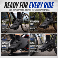 Cycling Shoes - Flat Pedal Bike Shoes with Dial - No Clip-In