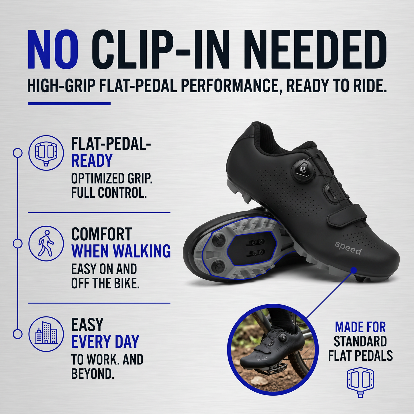 cycling shoes - product infographic