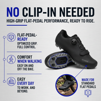 Cycling Shoes - Flat Pedal Bike Shoes with Dial - No Clip-In