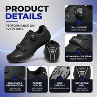 Cycling Shoes - Flat Pedal Bike Shoes with Dial - No Clip-In