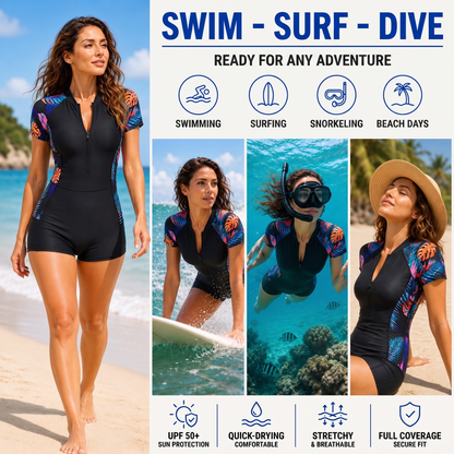 rash guard swimsuit - product infographic