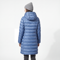 Women's Long Winter Coat - Waterproof & Windproof Down - Lightweight with Hood