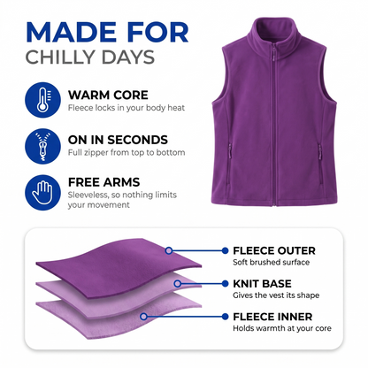 womens fleece vest - view 4