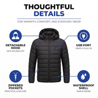 Heated Jacket for Men & Women - 9 Heat Zones - Waterproof & USB Powered