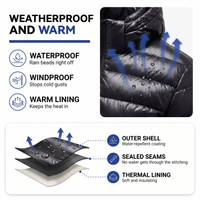 Men's Puffer Jacket - 80% Duck Down Fill - Detachable Hood