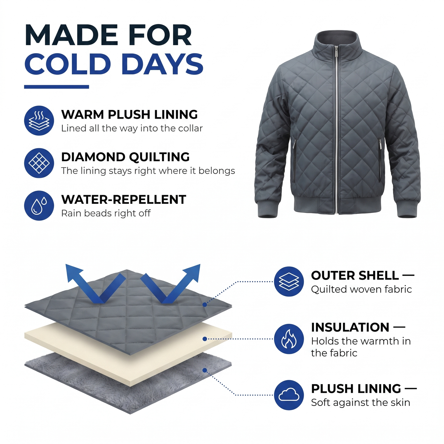 mens quilted jacket - view 2