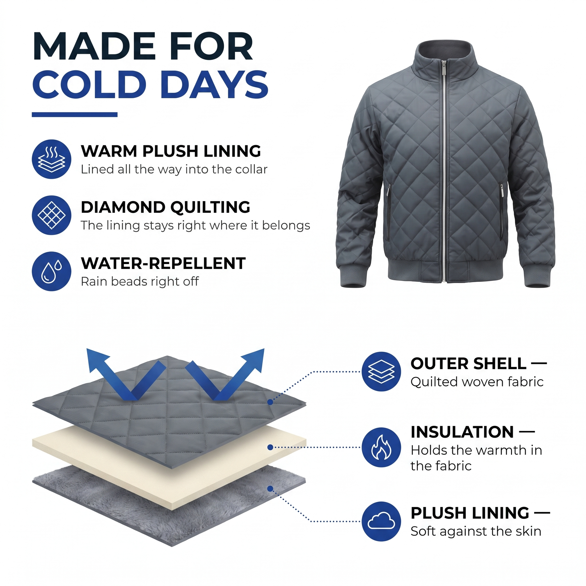 mens quilted jacket - view 2