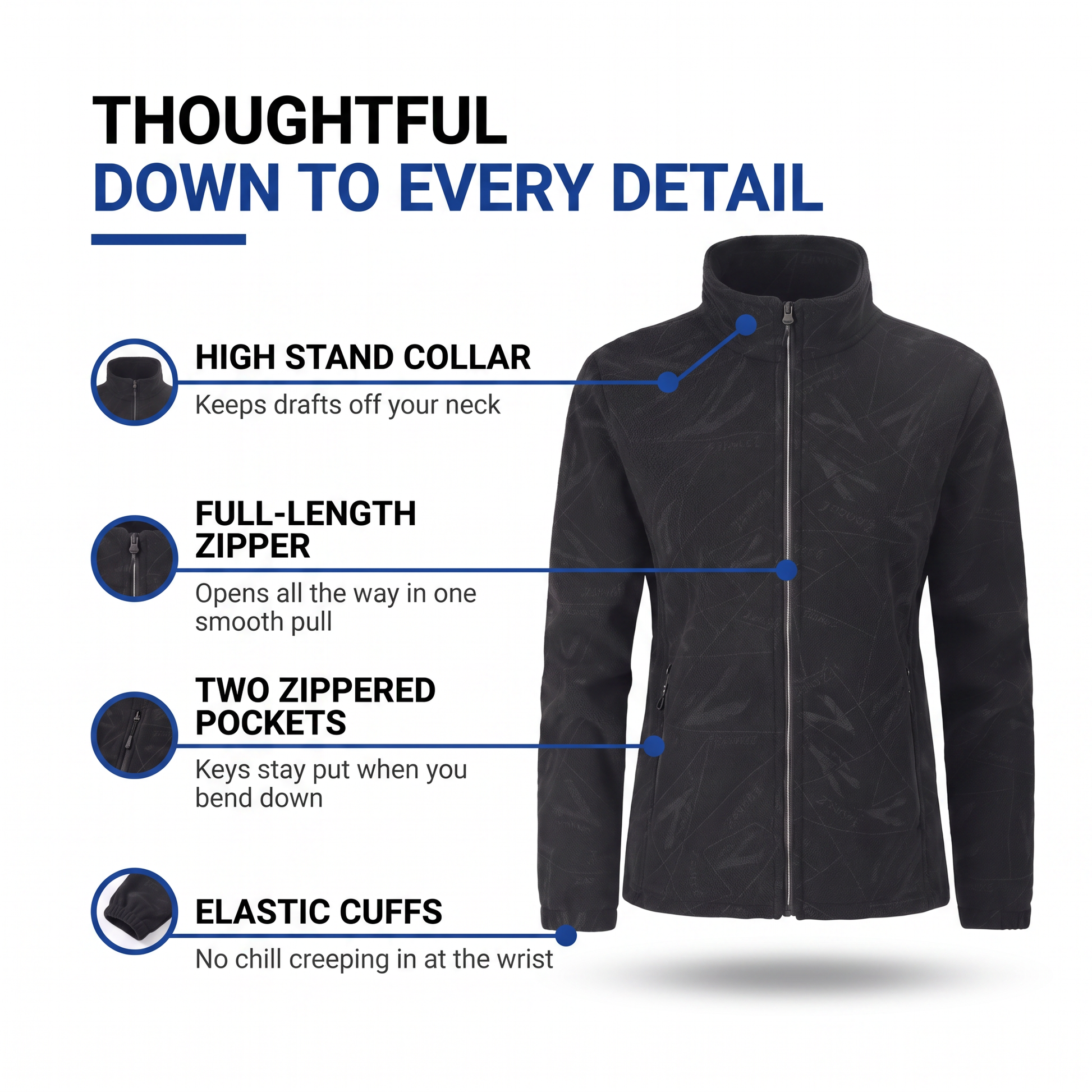 womens fleece jacket - view 3